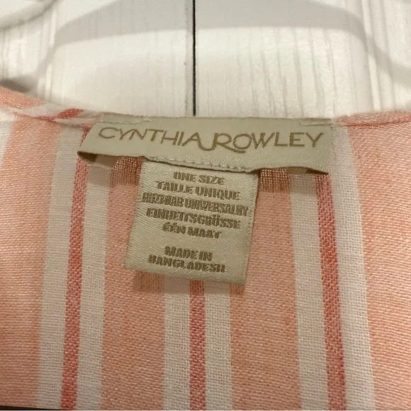 Cynthia Rowley Pink and White Striped Kimono/Cardigan - Picture 3 of 6